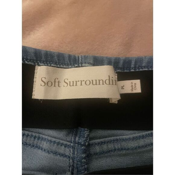 NWT Soft Surroundings Supremely Soft Pull on skinny Jeans Comfort Waist Size PL - Picture 13 of 16